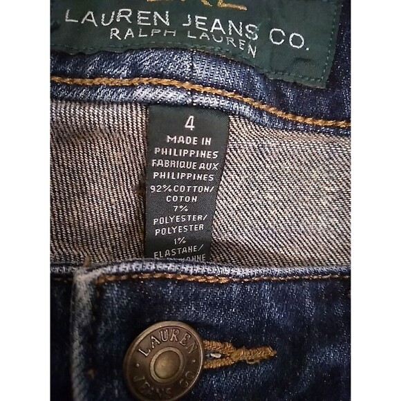 LRL Lauren Jeans Co Modern Straight Dark Blue Jeans Women's Size 4 - Picture 6 of 12